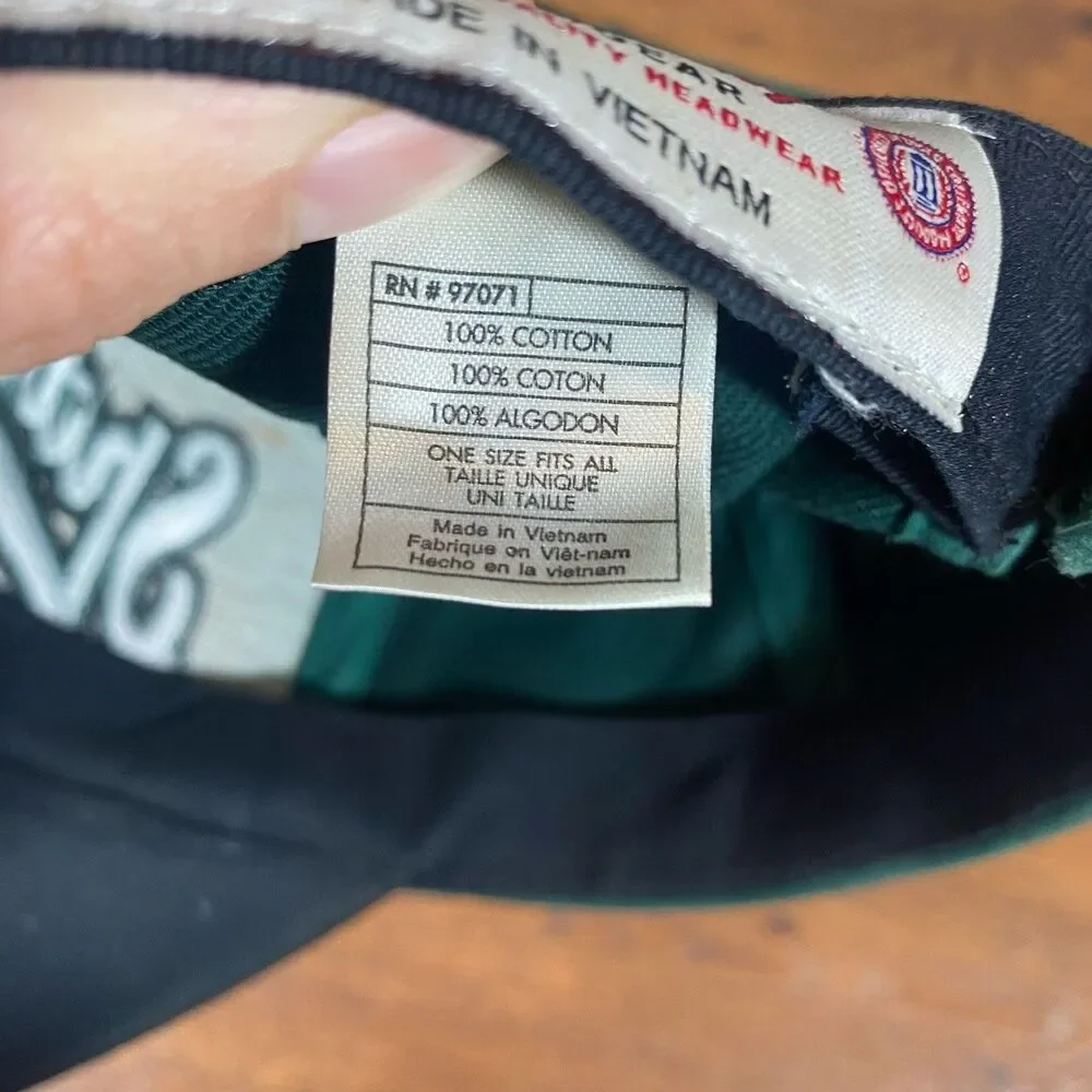 Michigan State Spartans Hat Cap Strap Back Green Embroidered Logo Mens NCAA